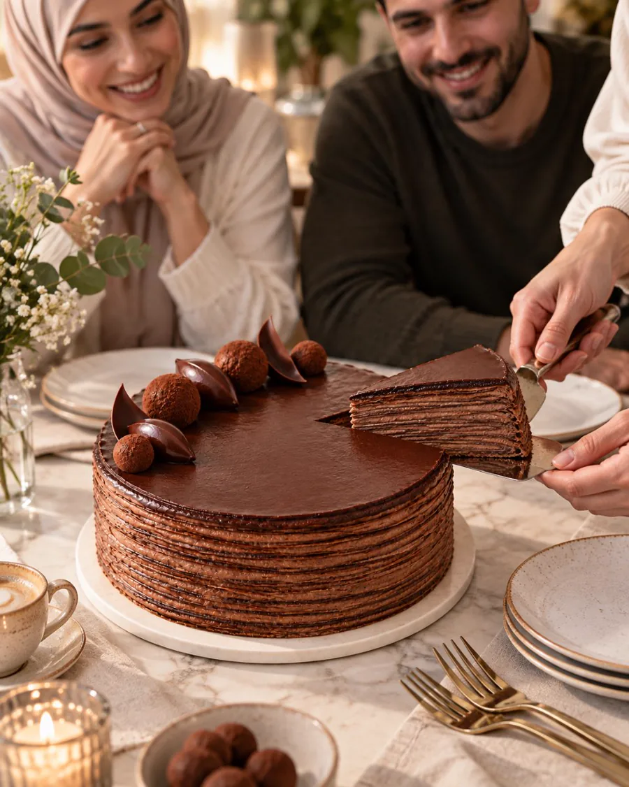 Cake being cut